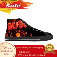 Hot Dcs Hard Blues Heavy Metal Rock Band Ac Acdcs Casual Cloth Shoes High Top Comfortable Breathable 3D Print Men Women Sneakers 1
