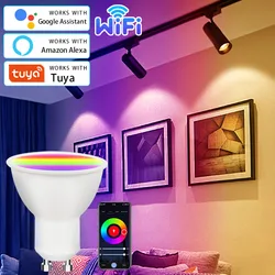 WiFi Smart LED GU10 Bulb with APP and Voice Control - Yes (220V 9W)