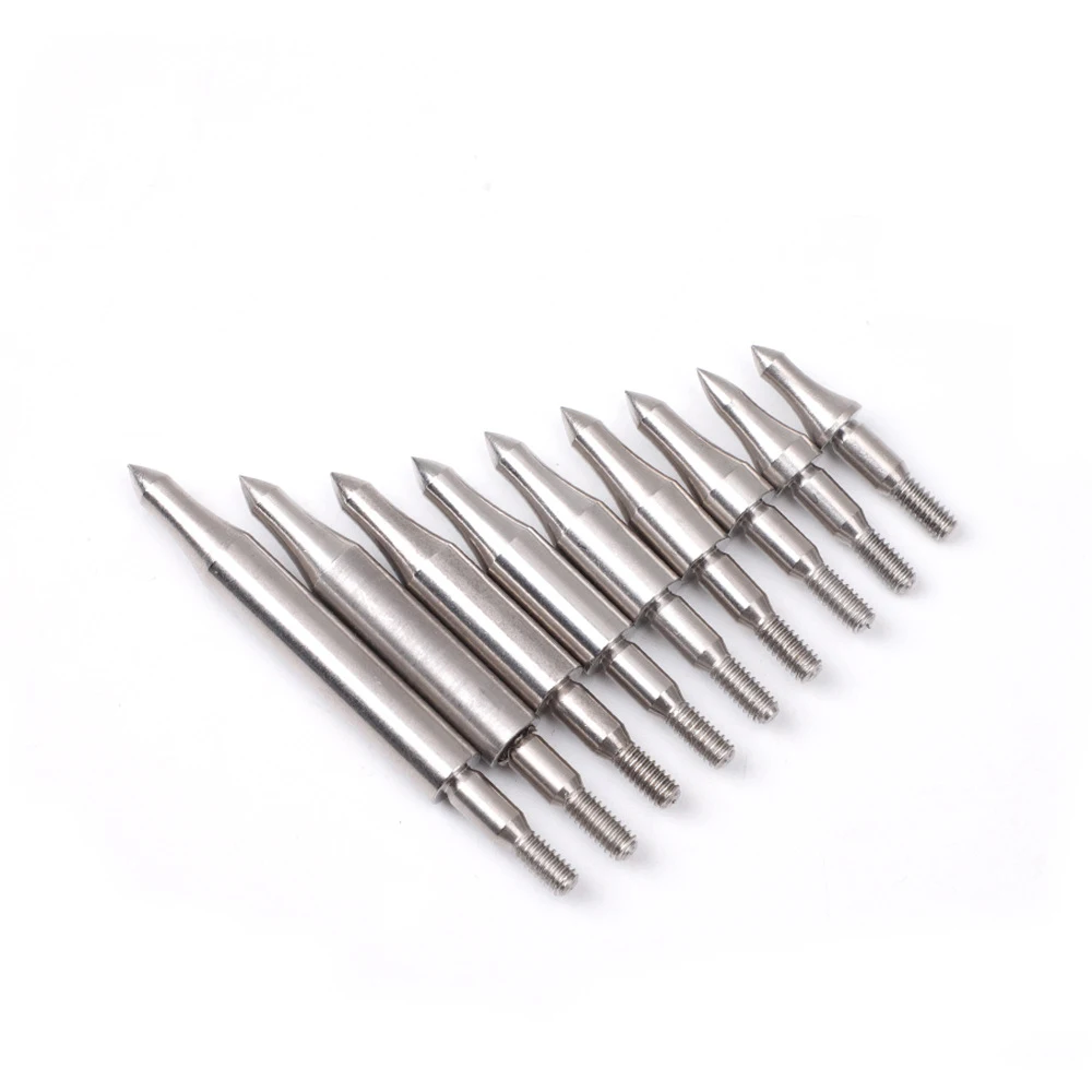 Archery Arrowhead 6/12pcs Stainless Steel Arrow Point Tip Broadhead Head for ID6.2mm OD7.6/8.0mm Arrows Shaft