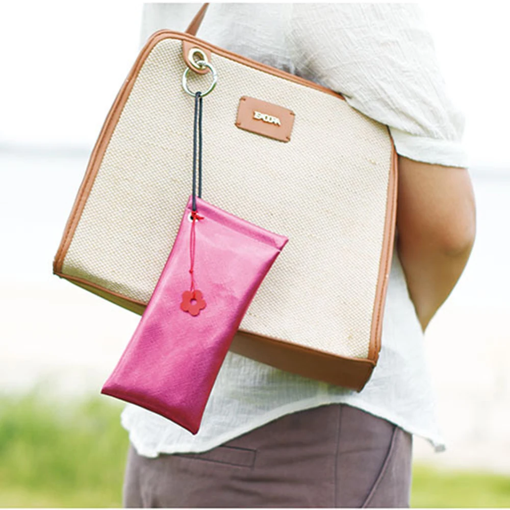 Men Women's Eyeglass Case Soft Leather Glasses Storage Bag Portable Hangable Pocket Cases Slim Travel Pouch For Sunglasses