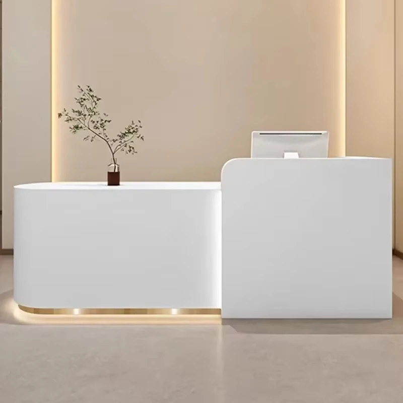 White Church Pulpit Front Desk Lectern Restaurant Tables Hair Salon Standing Office Shop Counter Bar Hair Bureau Furniture