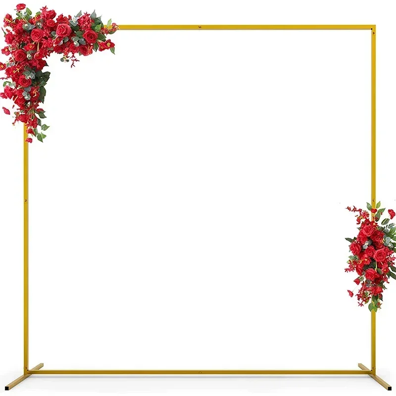 Wedding Arches for Ceremony,Wedding Arch Backdrop Stand, Square Metal Balloon Arch Stand Garden Frame for Wedding Birthday Party
