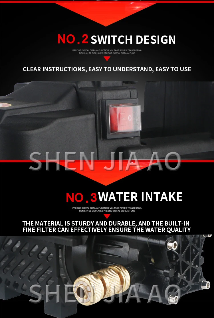 Portable High-Pressure Water Pump Car Washing Machine 220V Small Household Autom