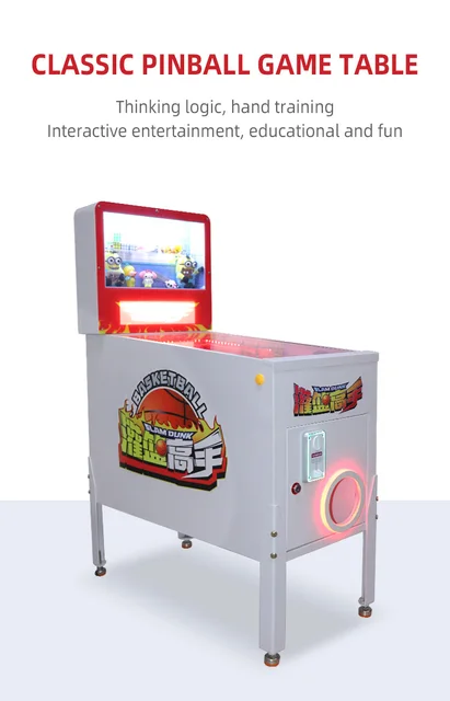Mini flipper d'arcade à LED pour enfants, jeu à pièces Bartop, notation  automatique, armoire de jouets, console de jeu rétro - AliExpress