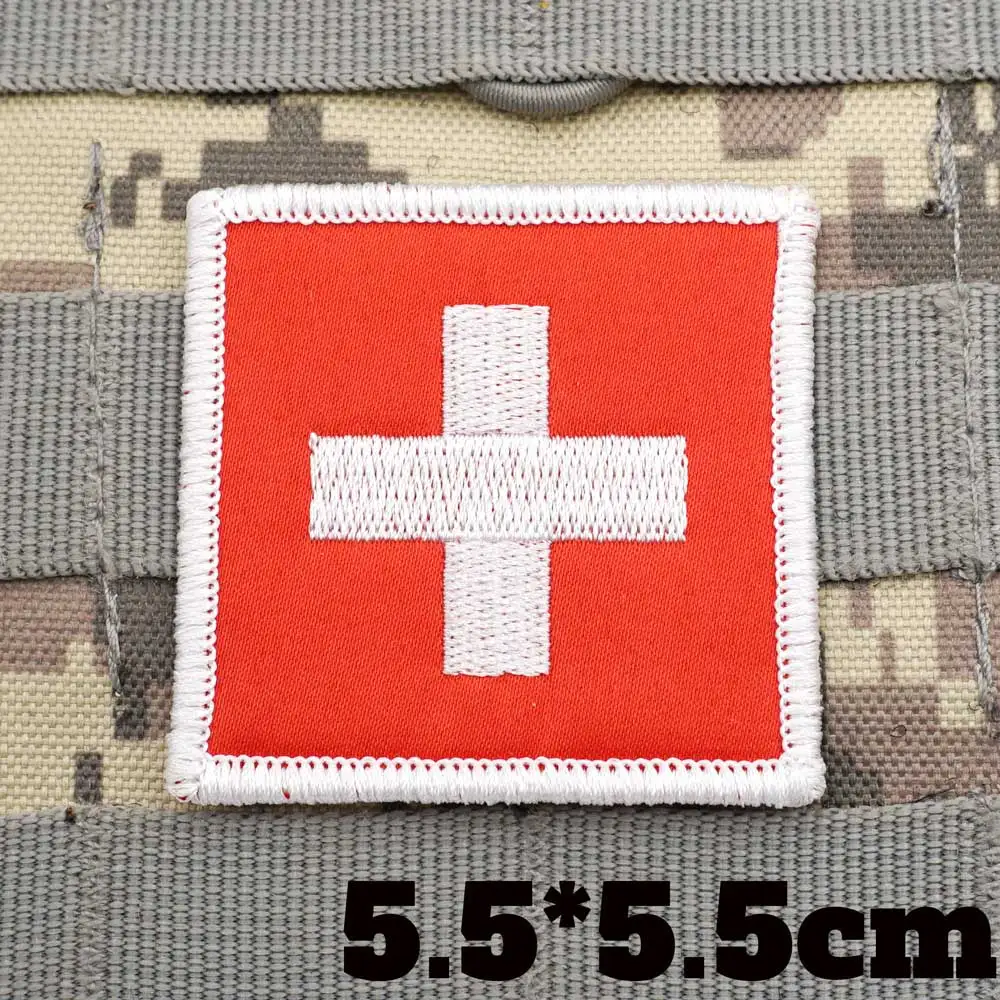 Bandera Nacional De Suiza Hierro Bordado En Parche Coser En