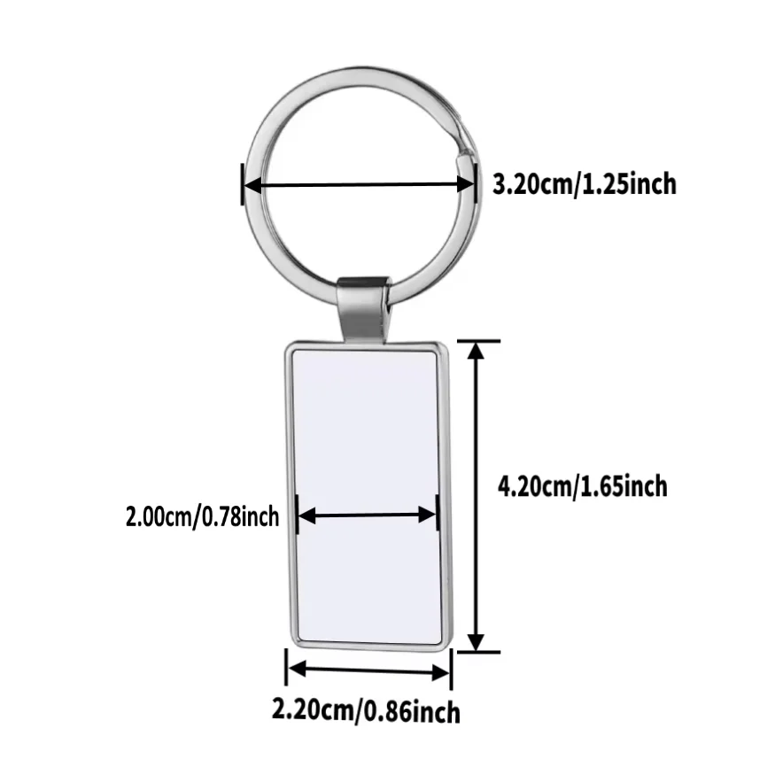 Customisable Double-Sided Rectangular Keychain - Personalized Gift with Images or Text