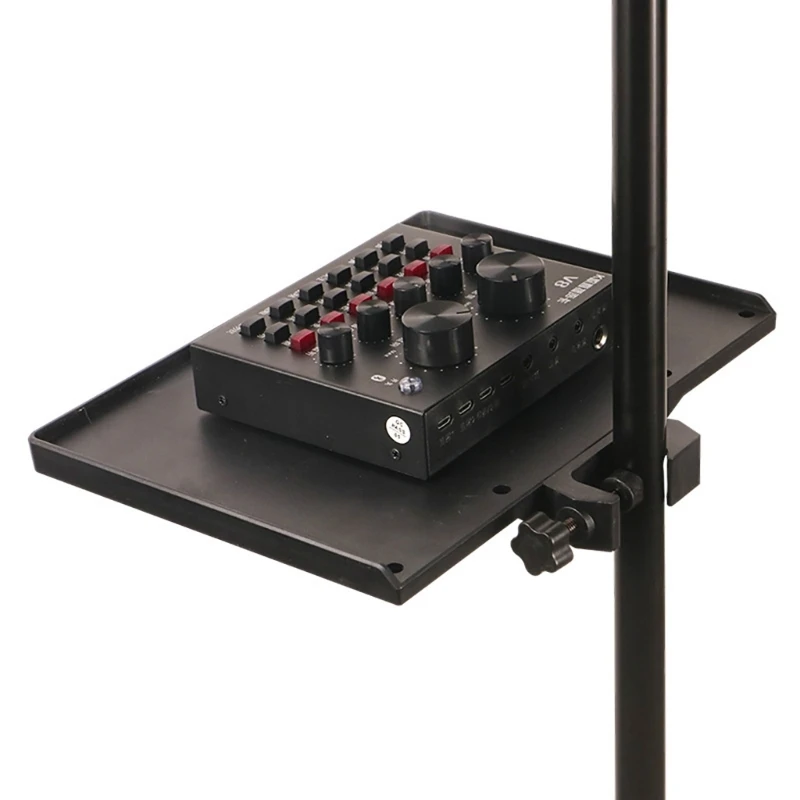 Microphone Stand Plastic Sound Card Trays Clip to Microphone Stand Tripod Live Mic Holder Accessories Projector Holder 20*14cm 24*17.5cm