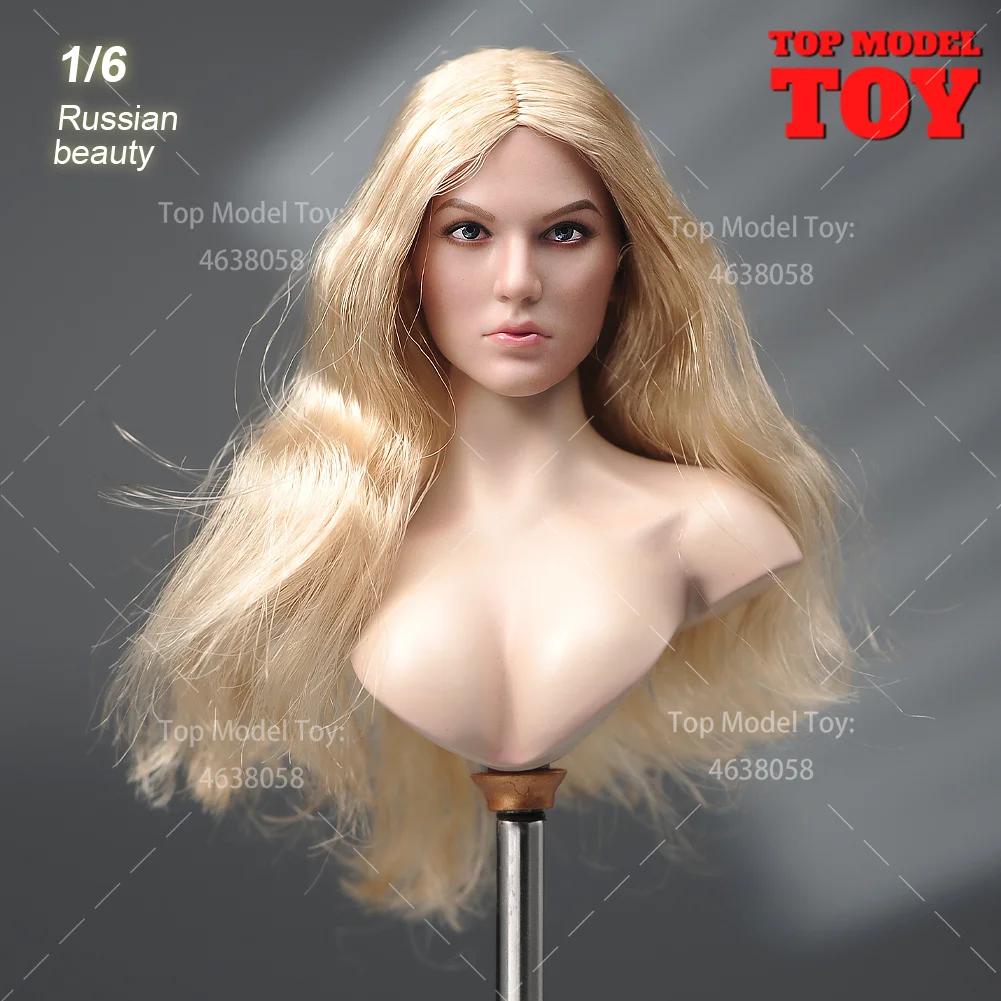 

Супер утка SDH025 C 1/6 русская красивая девушка голова Лепка подходит для 12 ''фигурки тела Suntan Skin кукла игрушка