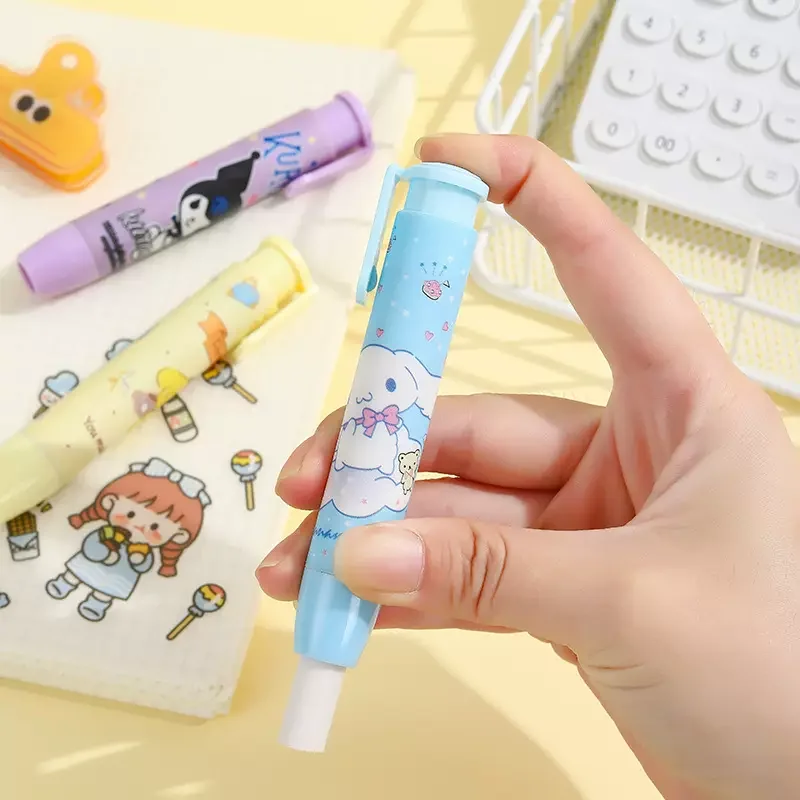 Cartoon Retractable Press Eraser Student Stationery Kindergarten School Children Special Cute Creative Rubber Stationery Supply