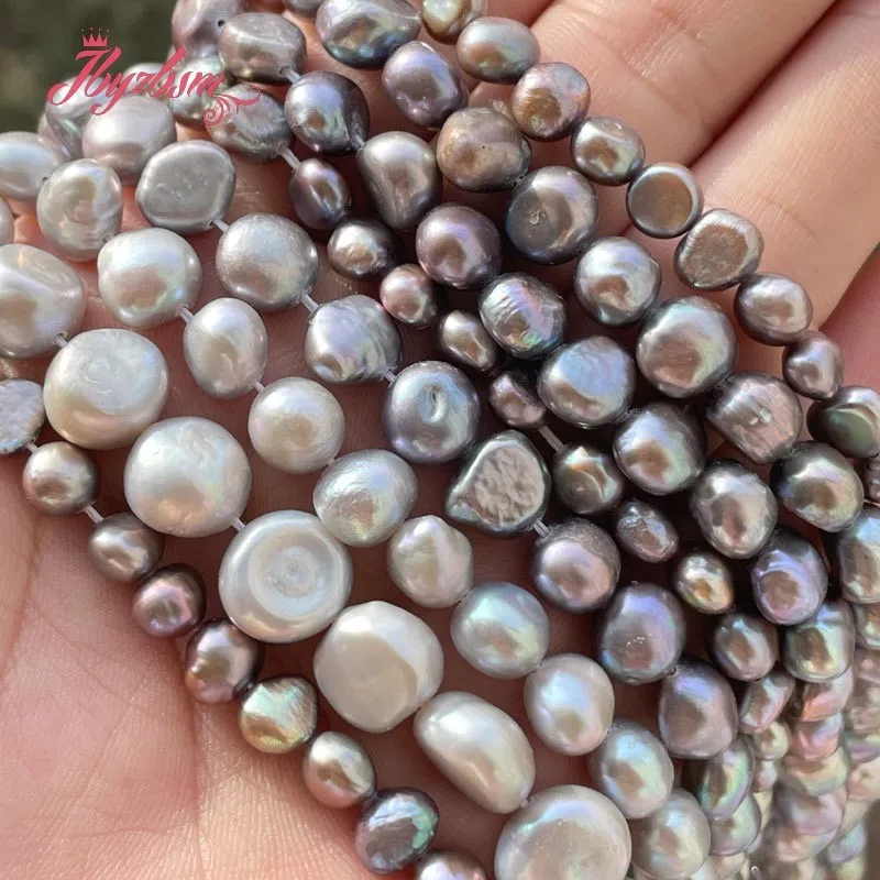 Natural Gray Freshwater Pearl Baroque Loose Natural Stone Beads For DIY Women Necklace Bracelet Earrings Jewelry Making 15