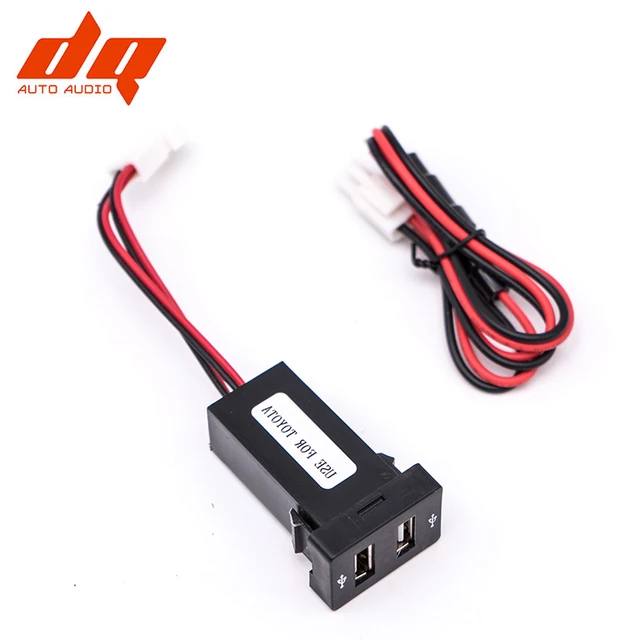 5 V 2.1A Auto Interfaccia USB Presa di Ricarica USB Presa di Ingresso Audio  Uso Per TOYOTA Auto Accendisigari Presa USB adattatore - AliExpress