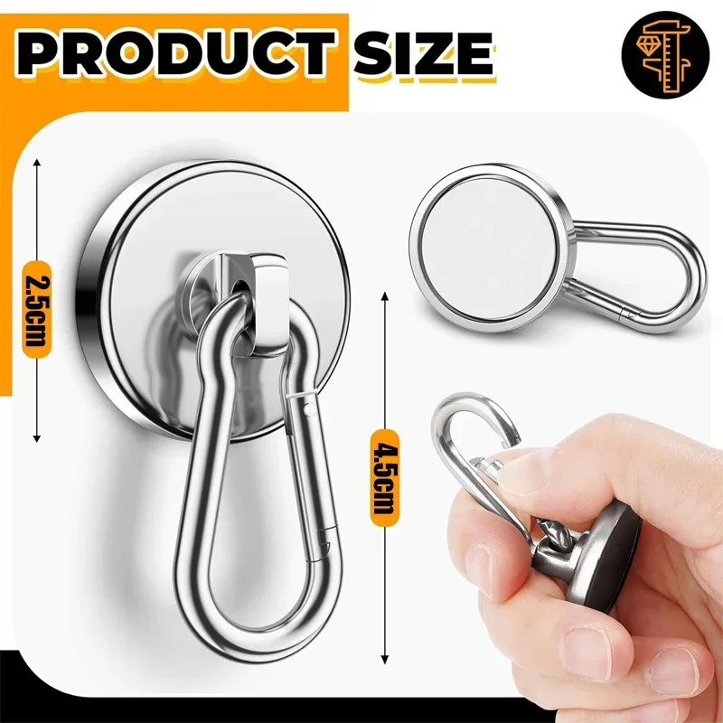 Strong Magnetic Swivel Hook with Heavy Duty Neodymium Magnet