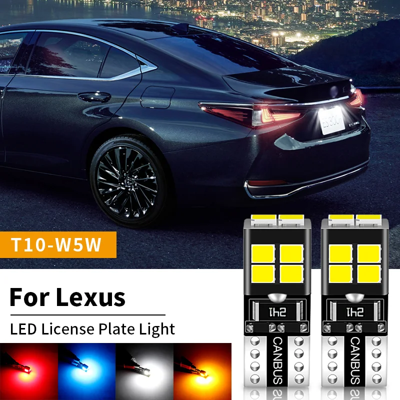 2pcsLEDLicensePlateLightbulbW5WT10CANbusForLexusLX470LS400
