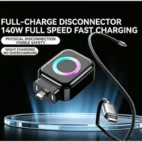 Smart Auto Stop Charging Adapter With Protective Memory Silicone Padding 140w Fast Charging Station For iphone huawei xiaomi 1
