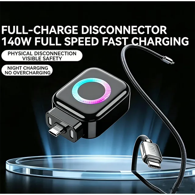 Smart Auto Stop Charging Adapter With Protective Memory Silicone Padding 140w Fast Charging Station For iphone huawei xiaomi 1