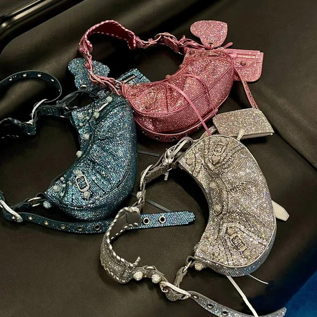 Sacs à main de luxe pour femmes, sacs à bandoulière brillants de styliste avec strass faits à la main, sacs de soirée pour dames | AliExpress