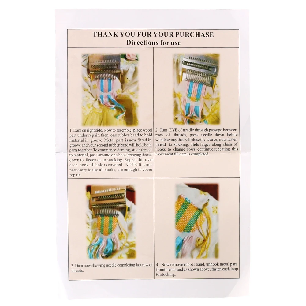Knitting Tools Small Frame Wood Loom Hand Tapestry Weaving Frame Darning Machine for Mending Clothes and Jeans
