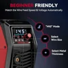 145A 3-in-1 Welder LED Display Portable App Control Flux Core MIG Welder 5