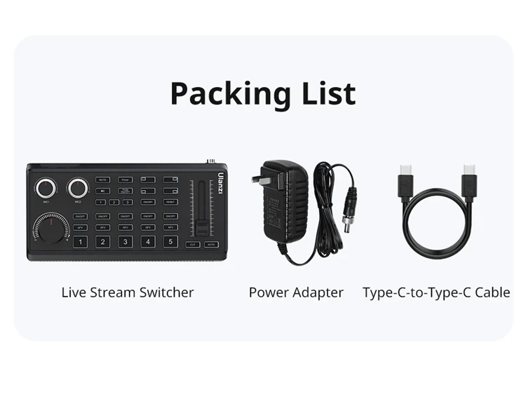 Ulanzi DD02 4K HD Live Stream Video Switcher 4 Channel HDMI