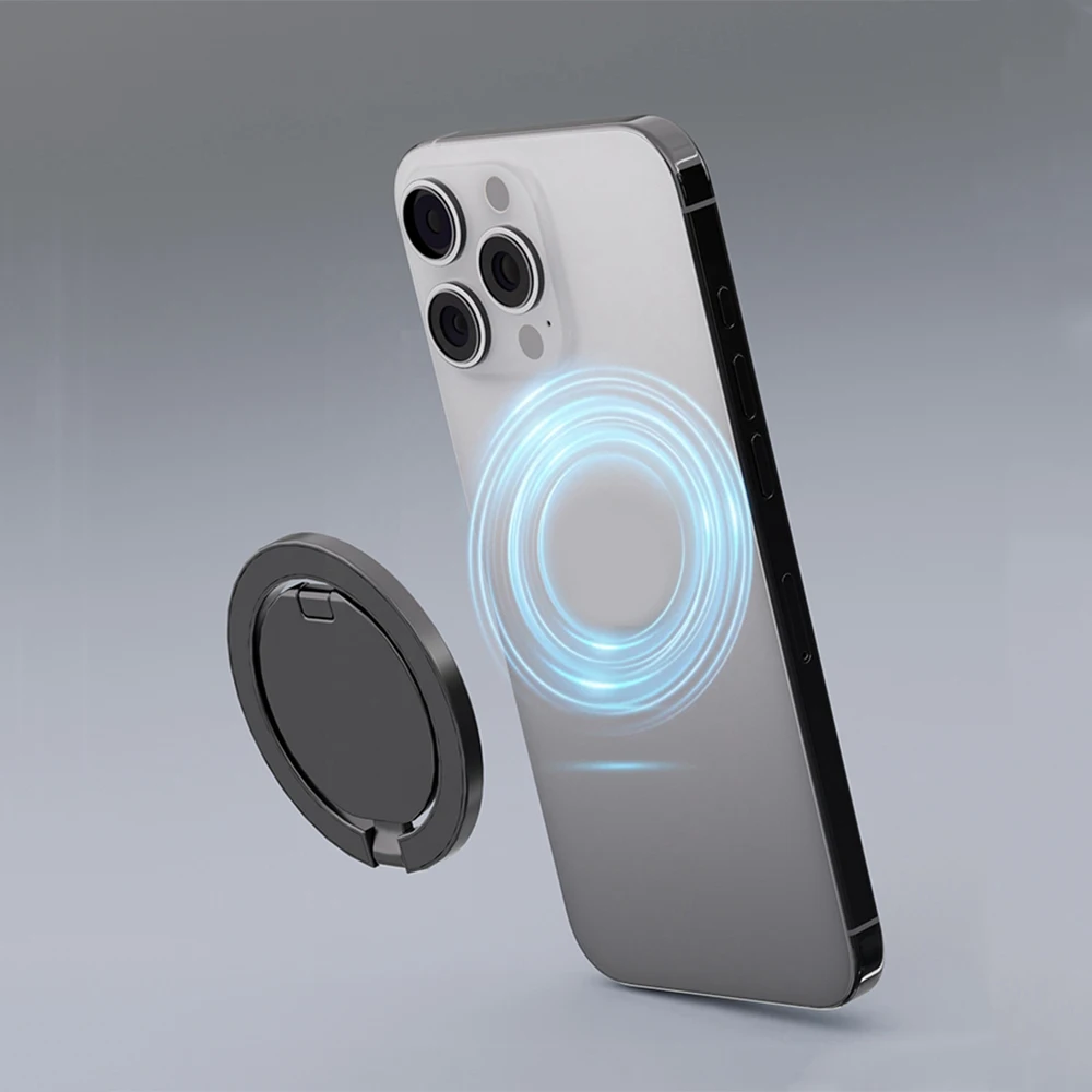 태블릿 용 스탠드 마그네틱 3 섹션 단순 링 전화 핸드폰 Popsocket Magsafe Ipad 홀더 양면 실리콘 흡입