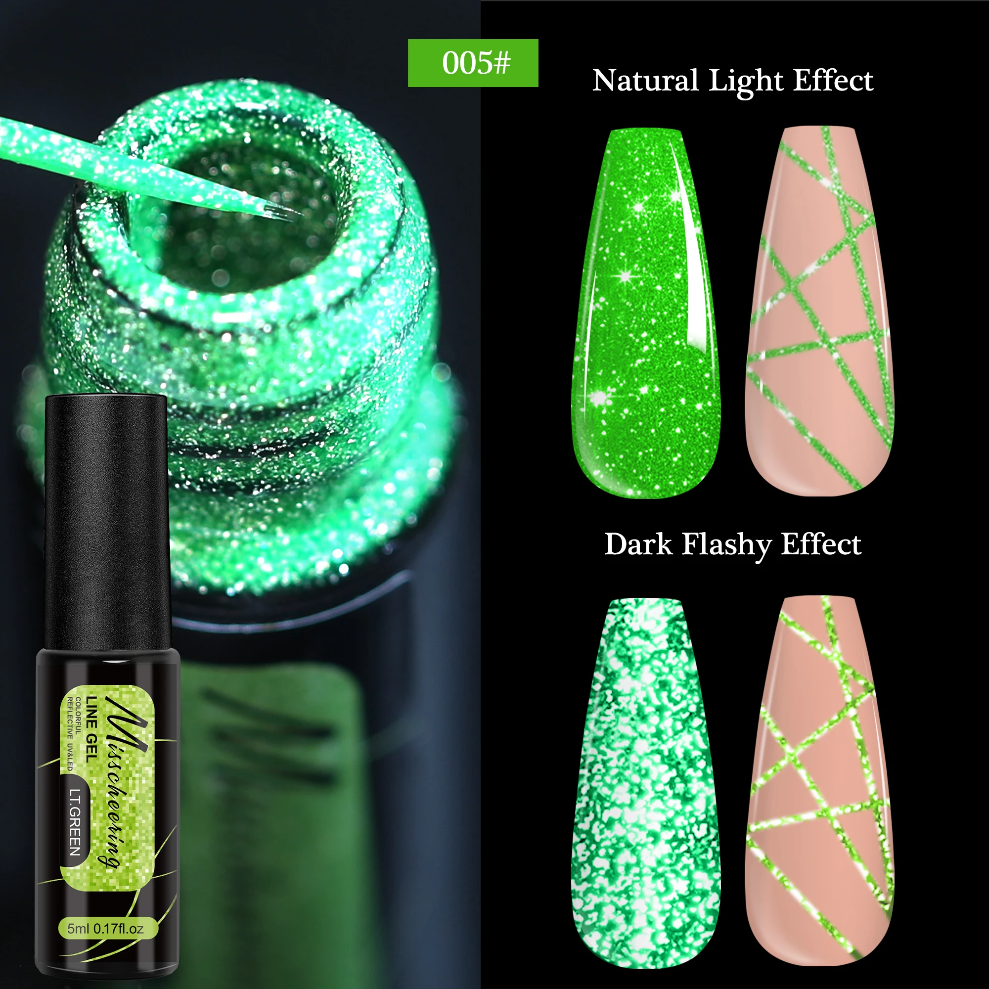 Gold Silver Metallic Chrome Mirror Effect Nail Gel Polish