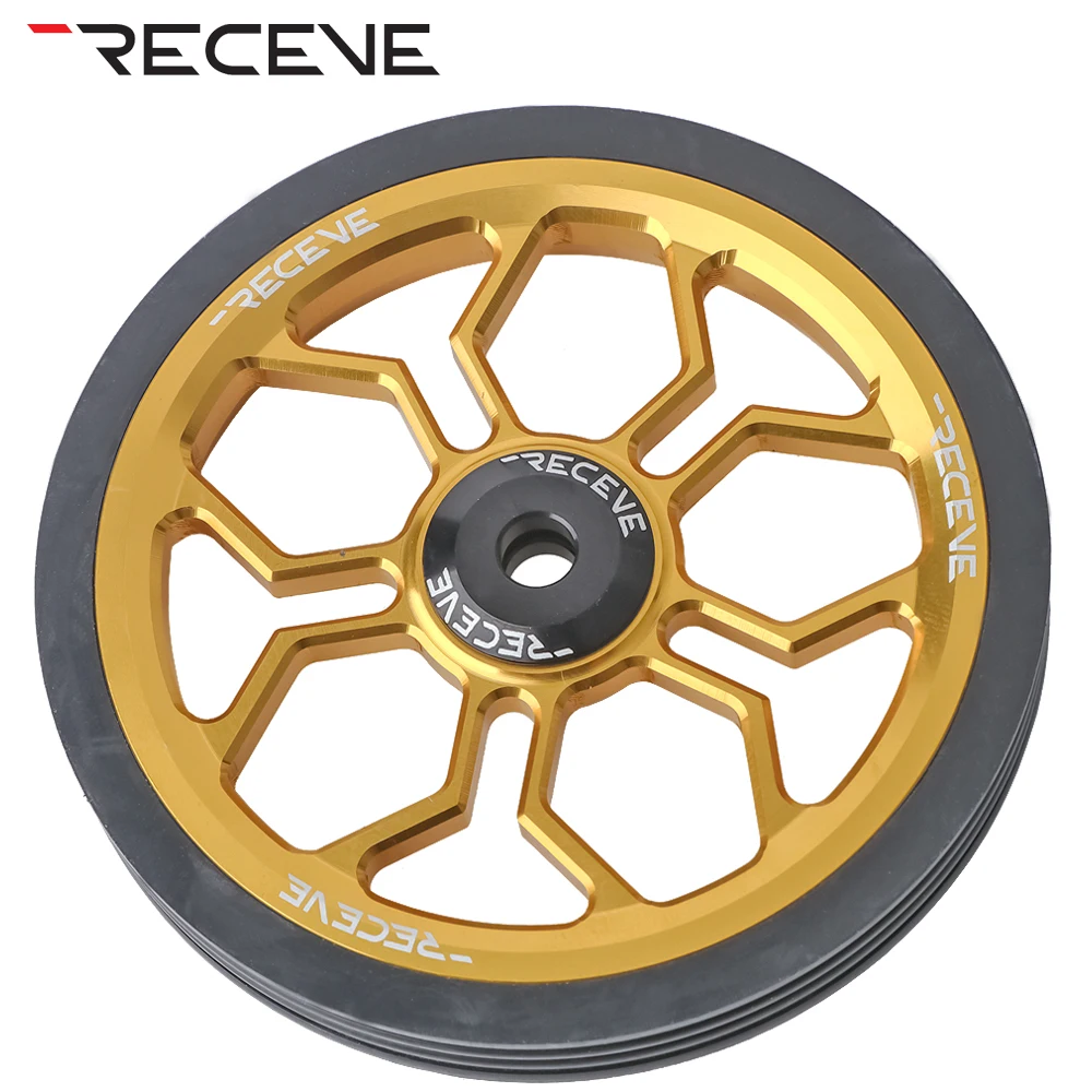 RECEVE 80MM Folding Bike Easywheel Bicycle Large Easy Wheel Aluminum Alloy Modified Sealed Bearing Pushing Wheels For Brompton