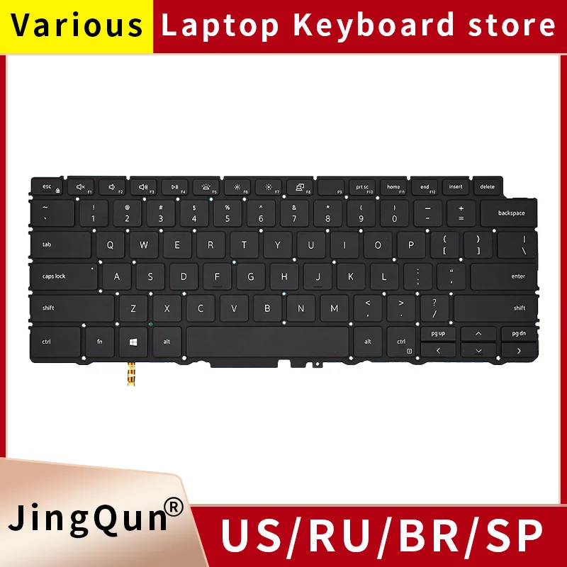 Clavier Rétro-éclairé Dell XPS 7390 2-en-1 - Disposition Hongroise - NSK-ET0BC