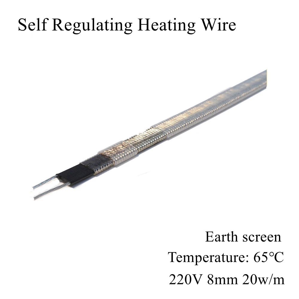 8mm 220V Self Regulating Heating Cable PVC Sheath Electric Wire Freeze  Protection Dry Water Pipe Frost Roof Snow Sewer Outdoor - AliExpress