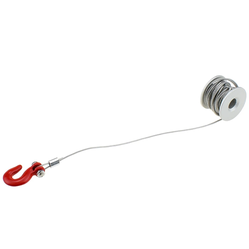 Treuil Servo Métal pour RC Crawler 1/10 - Argent Rouge