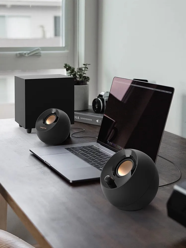 Creative Pebble Plus Mini Speaker 3d Surround Heavy Subwoofer Usb Wired Small Speaker For Desktop Computer Gifts Custom