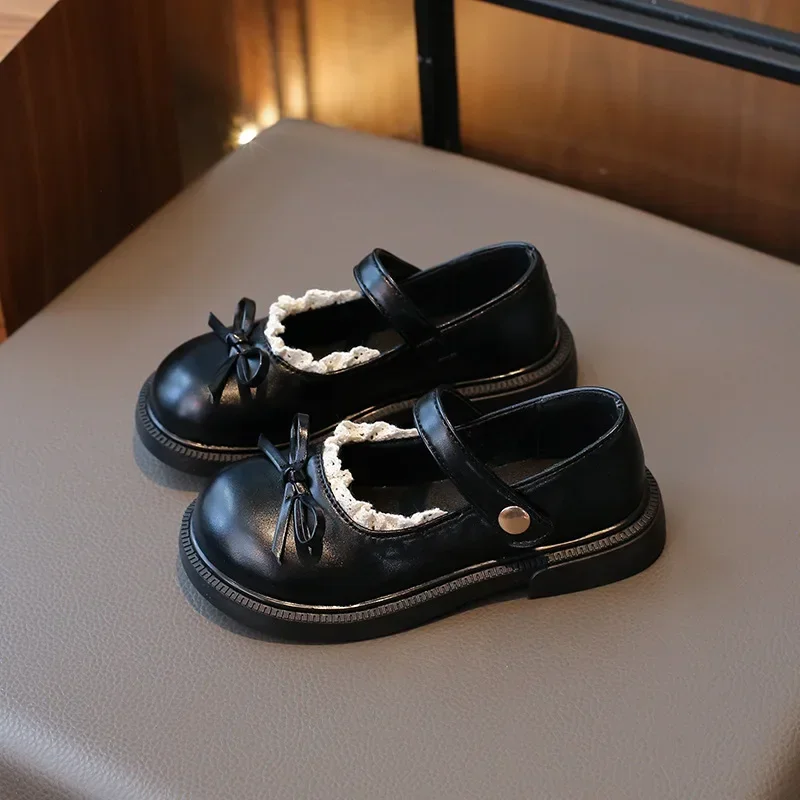 Jogerli Princess Shoes Baby Lace Ruffles Appealing Girls Student School Mary Janes Child Loafer Flats 3