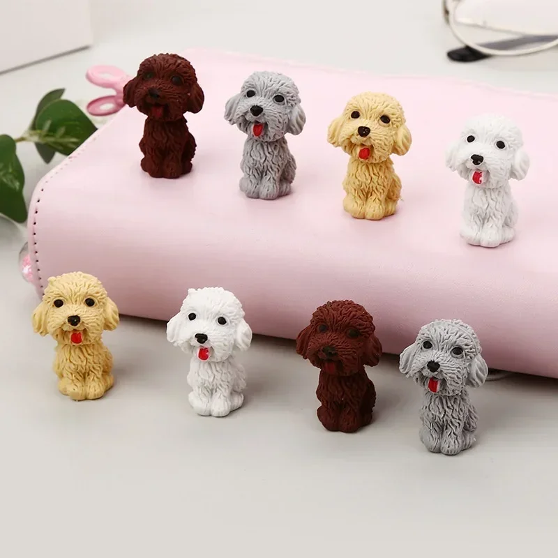 2 Pack Kawaii Cute Puppy Cartoon Eraser Pencil Rubber Novelty Kids School Student Office Stationery Supplies Pencil Eraser