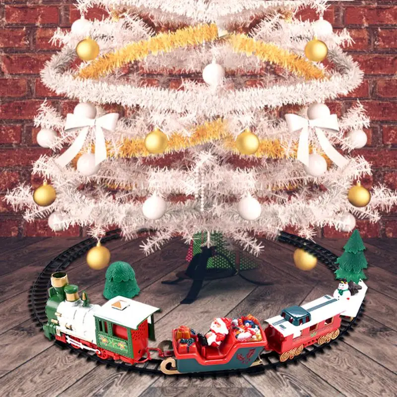 Electric Railcars Christmas Toy Train With Light And Sound Smooth Round Edges No Burrs Educational Toy