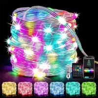Programmable Fairy Light String, USB Home Decoration Light, Bluetooth App And Remote Control, 5V Smart Light String，WS2812 RGB C - Image 2