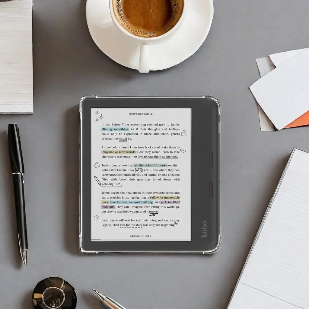 Transparent Reinforced Corners Case for 7-Inch eReaders