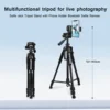 Phone Travel Self Tripod  Aluminum Tall 55” 140CM Stand With Quick Plates Mount Pan Head For Canon Nikon DSLR SLR Digital Camera 2