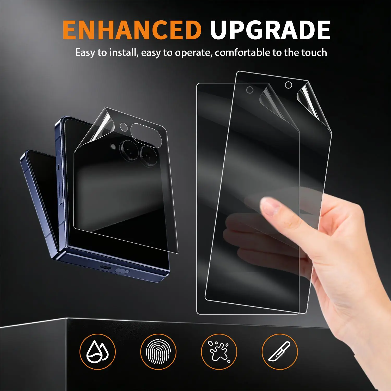 Enhanced Privacy Hydrogel Screen and Lens Protector for Samsung Galaxy Z Flip Series