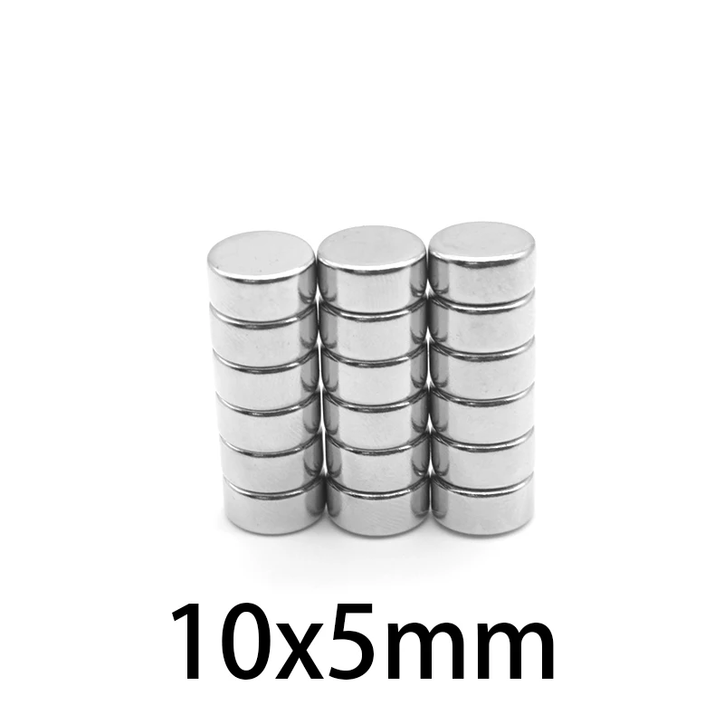 10/20/30/50/100/150PCS 10×5 mm Disc Strong Powerful Neodymium Magnet 10mmx5mm Round Search Magnet 10x5mm Permanent Magnet 10*5