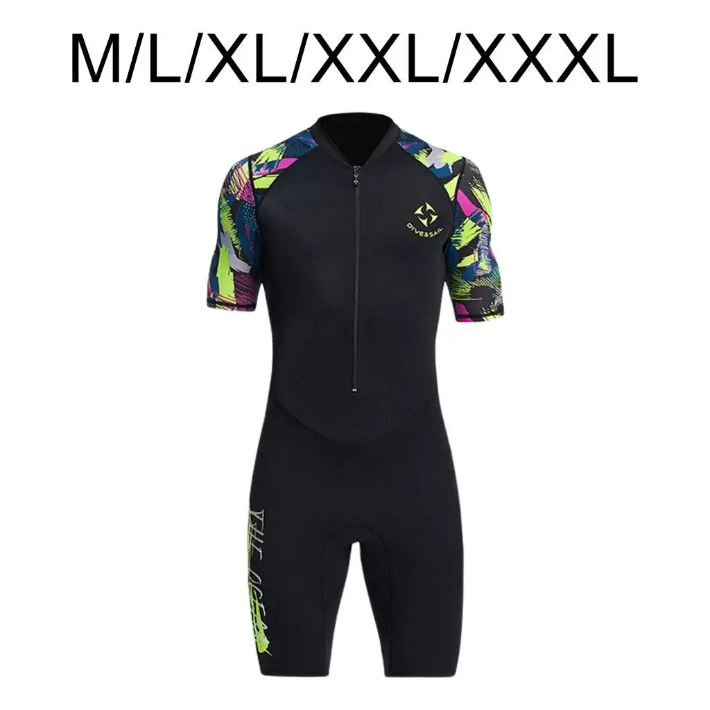 1.5mm Wetsuit Men,surf Dive Wetsuit Men Freediving Neoprene Short Sleeve Men for Surfing Diving Swimming Kayaking