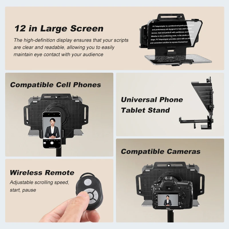 Soonpho F7/F8 Teleprompter for Tablet & Smartphone 2