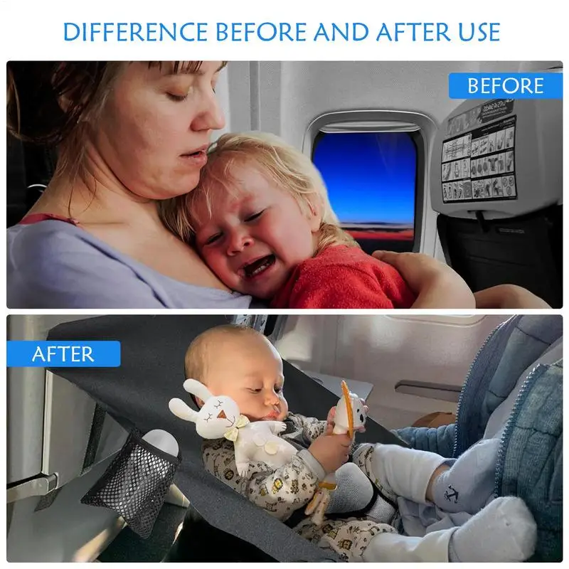 Letto per aereo per bambini Poggiapiedi per bambini Comodo letto da viaggio morbido Cuscino per riposo per piedi per aereo portatile per bambini per ragazzi e ragazze - immagine 4