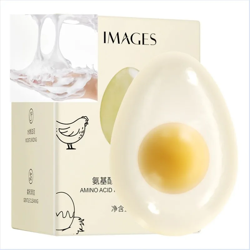 Egg Handmade Soap Collagen Whitening Cleansing Natural Organic 80g Face Bathing Soaps