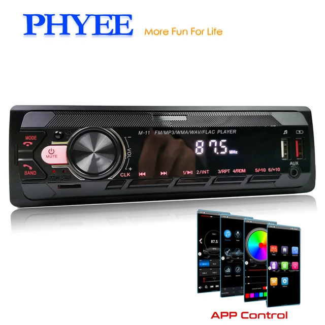 KYG Radio de Coche Bluetooth Estéreo AM FM Reproductor Audio MP3 WMA WAV