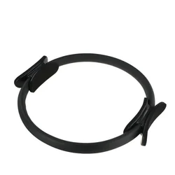 Yoga Pilates Fitness Ring - Home Workout & Resistance Circle (Black)
