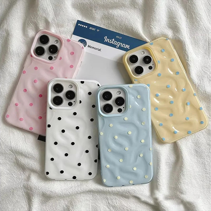รูปสินค้า เคส iPhone 3D ลายจุดนูน ดีไซน์ฝรั่งเศส