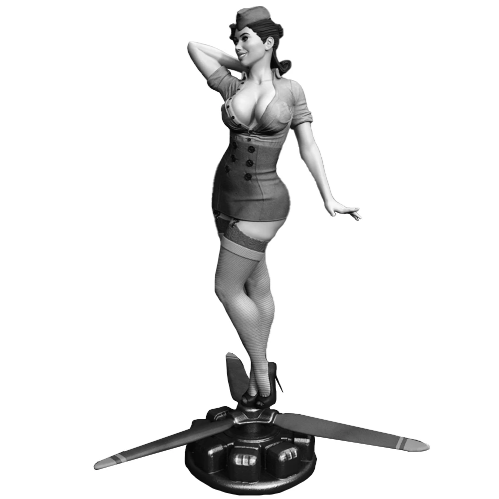 1:24 Scale Retro Pin-Up Vixen Resin Figure Kit | Unpainted | Vintage Glamour Style | DIY Custom Model A899