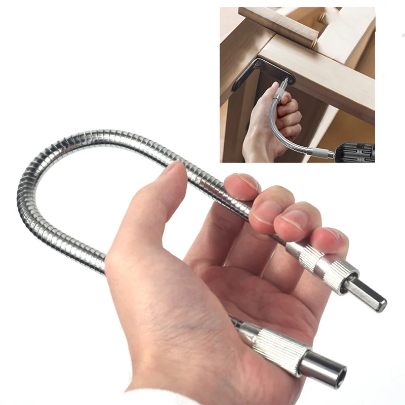 

1/4 6.35mm Electric Drill Screwdriver Bit Snake Flexible Hose Cardan Shaft Connection Soft Metal Extension Socket Adapter Tool