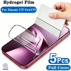 Full Cover Hydrogel Screen Protector Set - Pack of 5 for Xiaomi 17T Pro (Hydrogel Film)