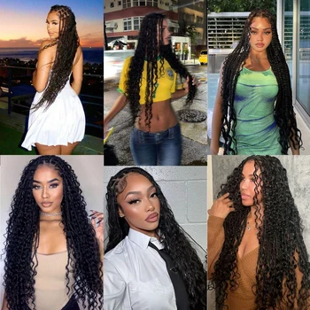 Braiding Hair Deep Wave Bulk Human Hair For Braiding No Weft Bundle 3 Bundles/Pack 16A Brazilian Water Curly Weave Black 26 Inch 6