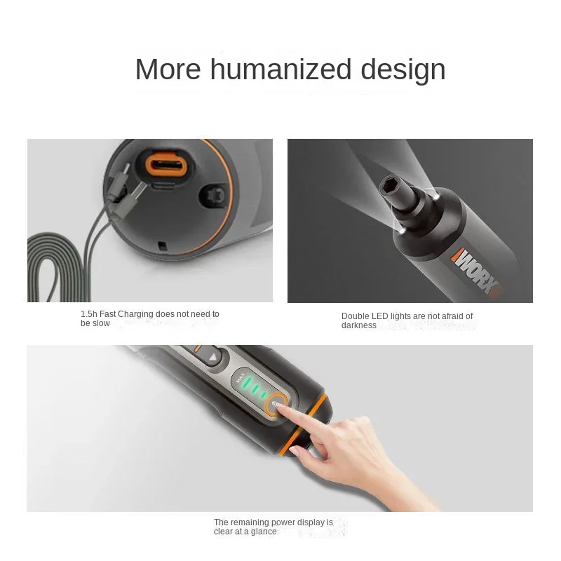 Electric Power Screwdriver Worx-mini 4V WX240 Wireless USB handle Drill Tool WX240.7/WX240/WX242